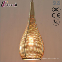 Simple Metal Golden Hollow Pendant Light with Dining Room